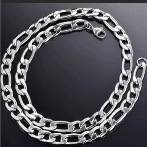 FIGARO LINK CHAIN-18 INCHES-STAINLESS STEEL